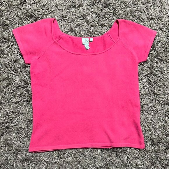 90s Shu Shu vintage Square Neck Crop Top Size S - Picture 1 of 5